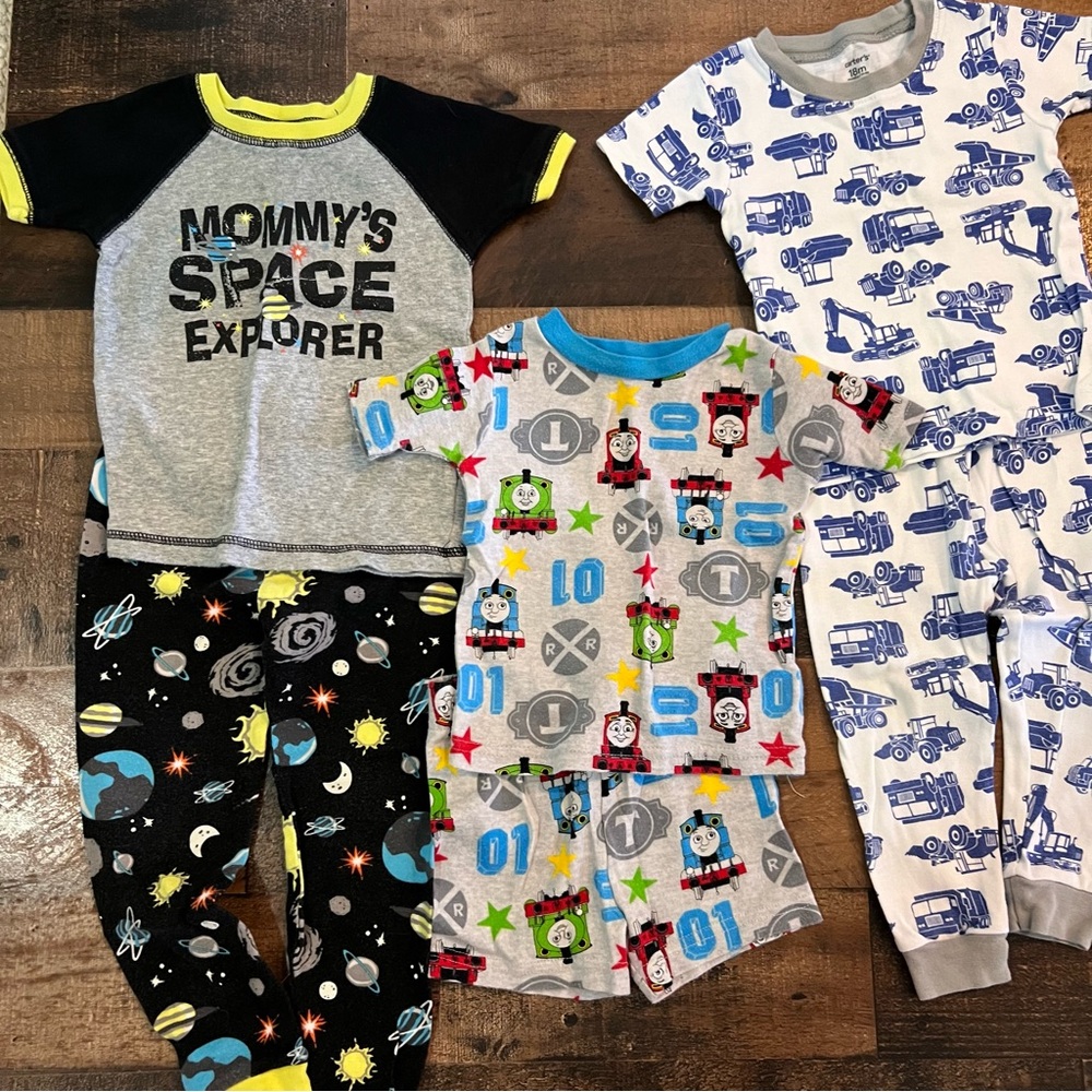 Baby Boys Summer PJ Bundle (Mixed Sizes 18M & 2T)
